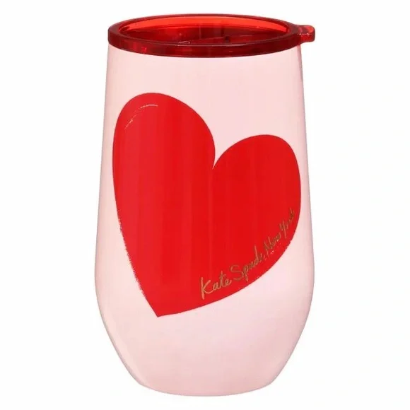 Kate Spade New York Stainless 16 oz. Steel Wine Tumbler in Sweethearts NWT - Picture 9 of 11